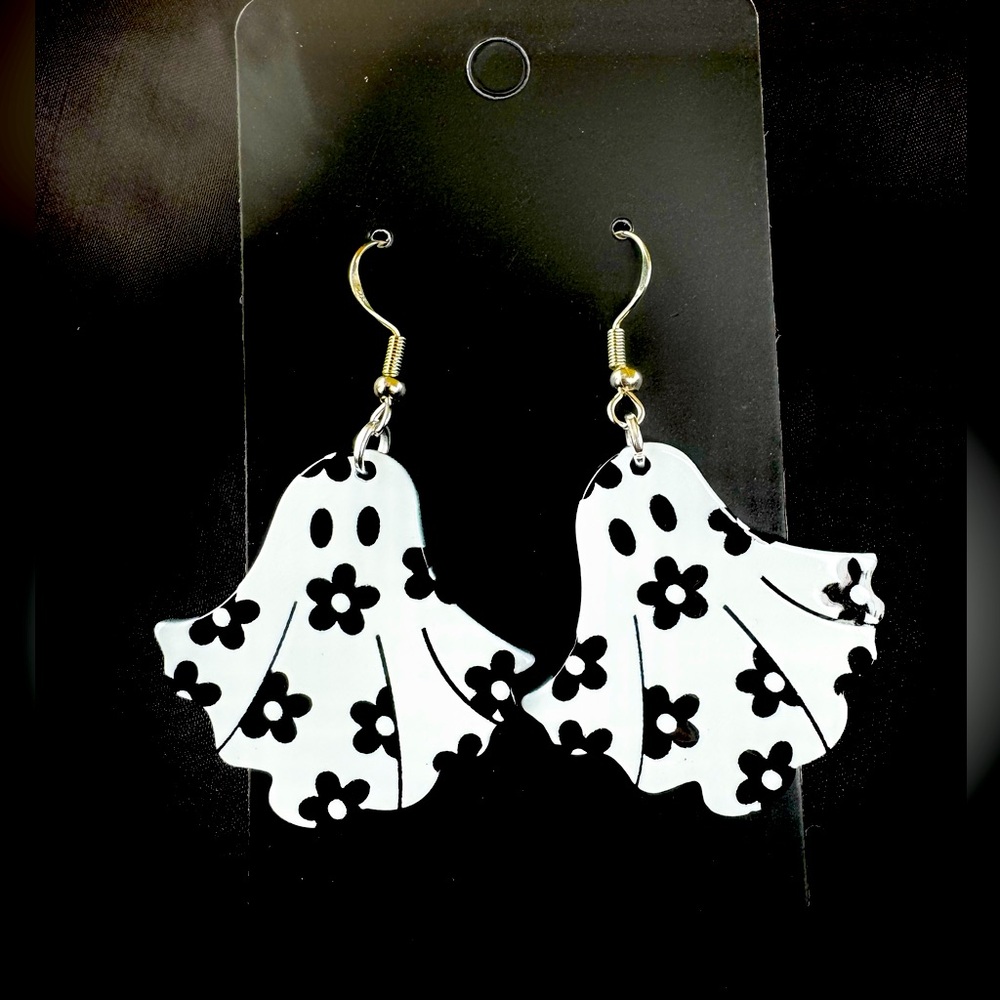 Cute Ghost Fashion Earrings on Sterling Silver .925 Post